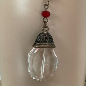 Crystal Beaded Lariat Style Necklace